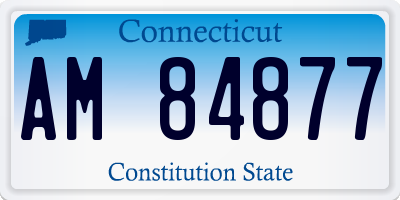 CT license plate AM84877