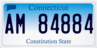 CT license plate AM84884