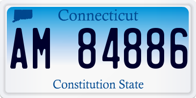 CT license plate AM84886