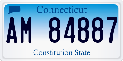 CT license plate AM84887