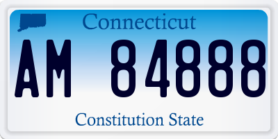 CT license plate AM84888