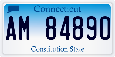CT license plate AM84890