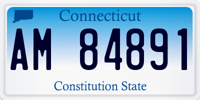 CT license plate AM84891
