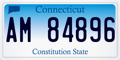 CT license plate AM84896