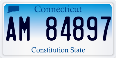 CT license plate AM84897