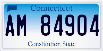 CT license plate AM84904