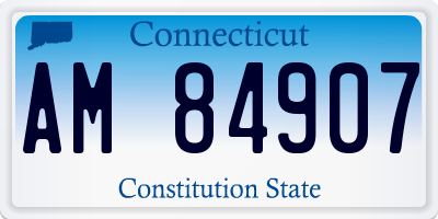 CT license plate AM84907