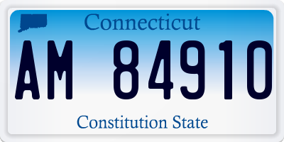 CT license plate AM84910