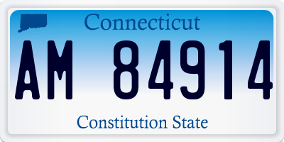 CT license plate AM84914