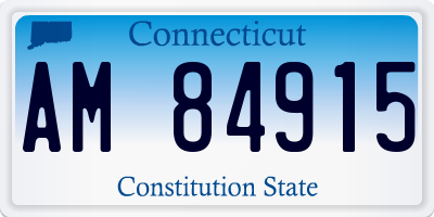 CT license plate AM84915