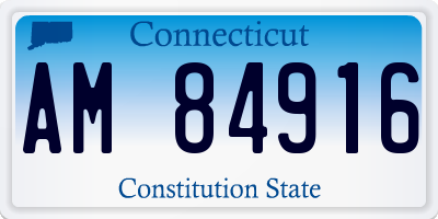 CT license plate AM84916