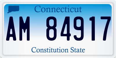 CT license plate AM84917