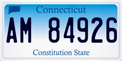 CT license plate AM84926