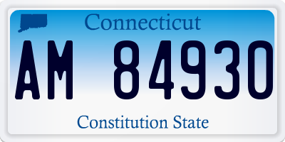 CT license plate AM84930