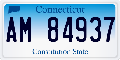 CT license plate AM84937