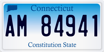 CT license plate AM84941