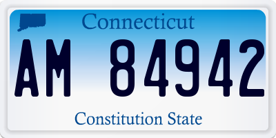 CT license plate AM84942