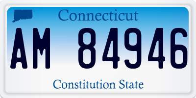 CT license plate AM84946
