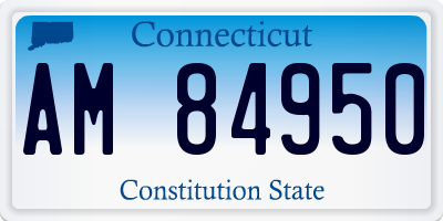 CT license plate AM84950