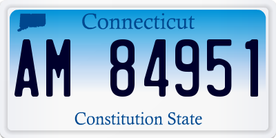 CT license plate AM84951