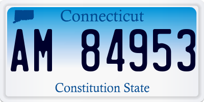 CT license plate AM84953