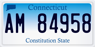 CT license plate AM84958