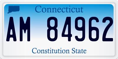 CT license plate AM84962