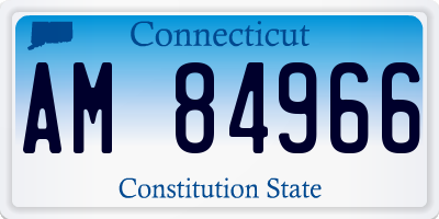 CT license plate AM84966