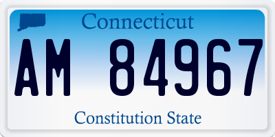 CT license plate AM84967