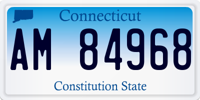 CT license plate AM84968