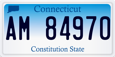 CT license plate AM84970
