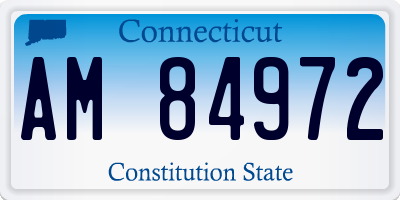 CT license plate AM84972