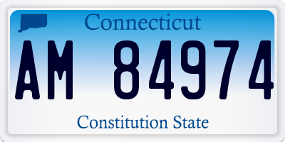 CT license plate AM84974