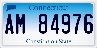 CT license plate AM84976