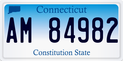 CT license plate AM84982