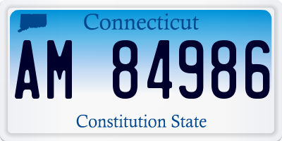 CT license plate AM84986