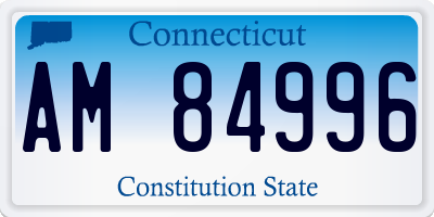 CT license plate AM84996