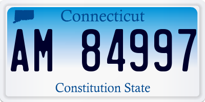 CT license plate AM84997