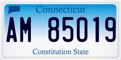 CT license plate AM85019