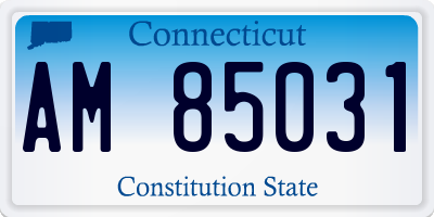 CT license plate AM85031