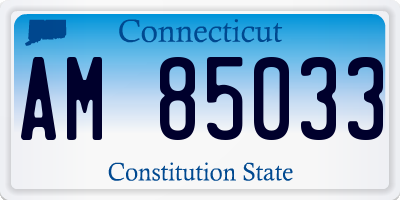 CT license plate AM85033