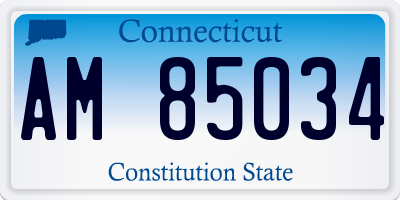 CT license plate AM85034