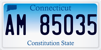 CT license plate AM85035