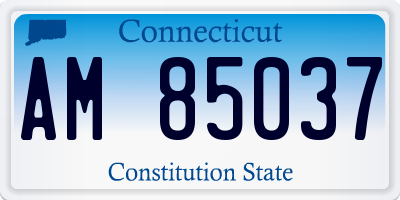 CT license plate AM85037