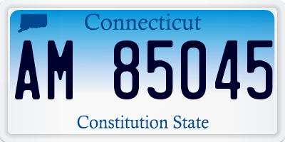CT license plate AM85045