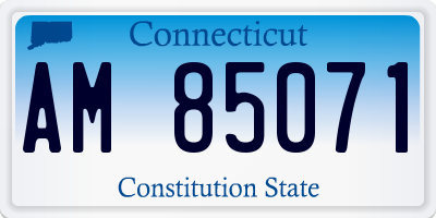 CT license plate AM85071