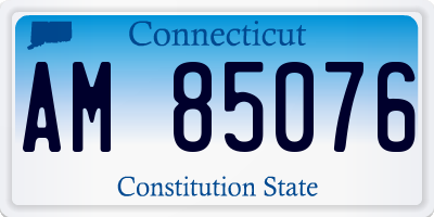 CT license plate AM85076