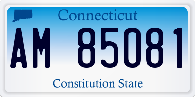 CT license plate AM85081