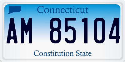 CT license plate AM85104