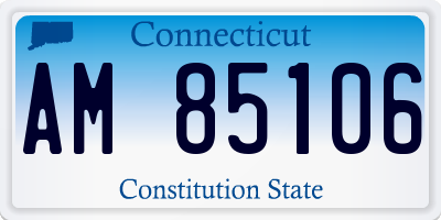 CT license plate AM85106